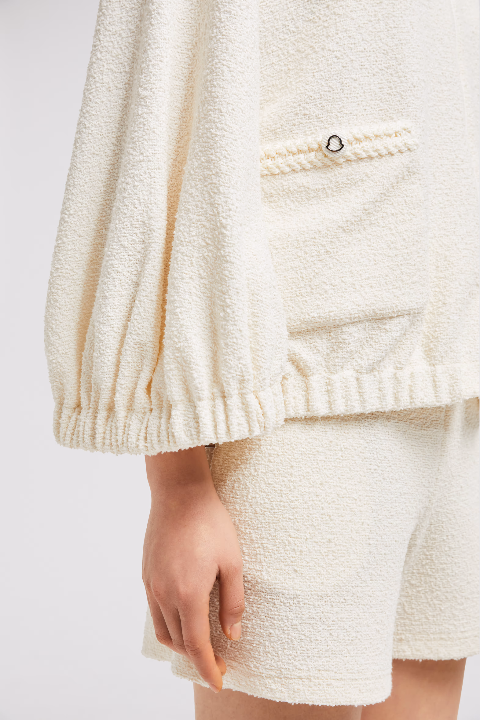 2-in-1 Bouclé Zip-Up Cardigan Women White Moncler 6